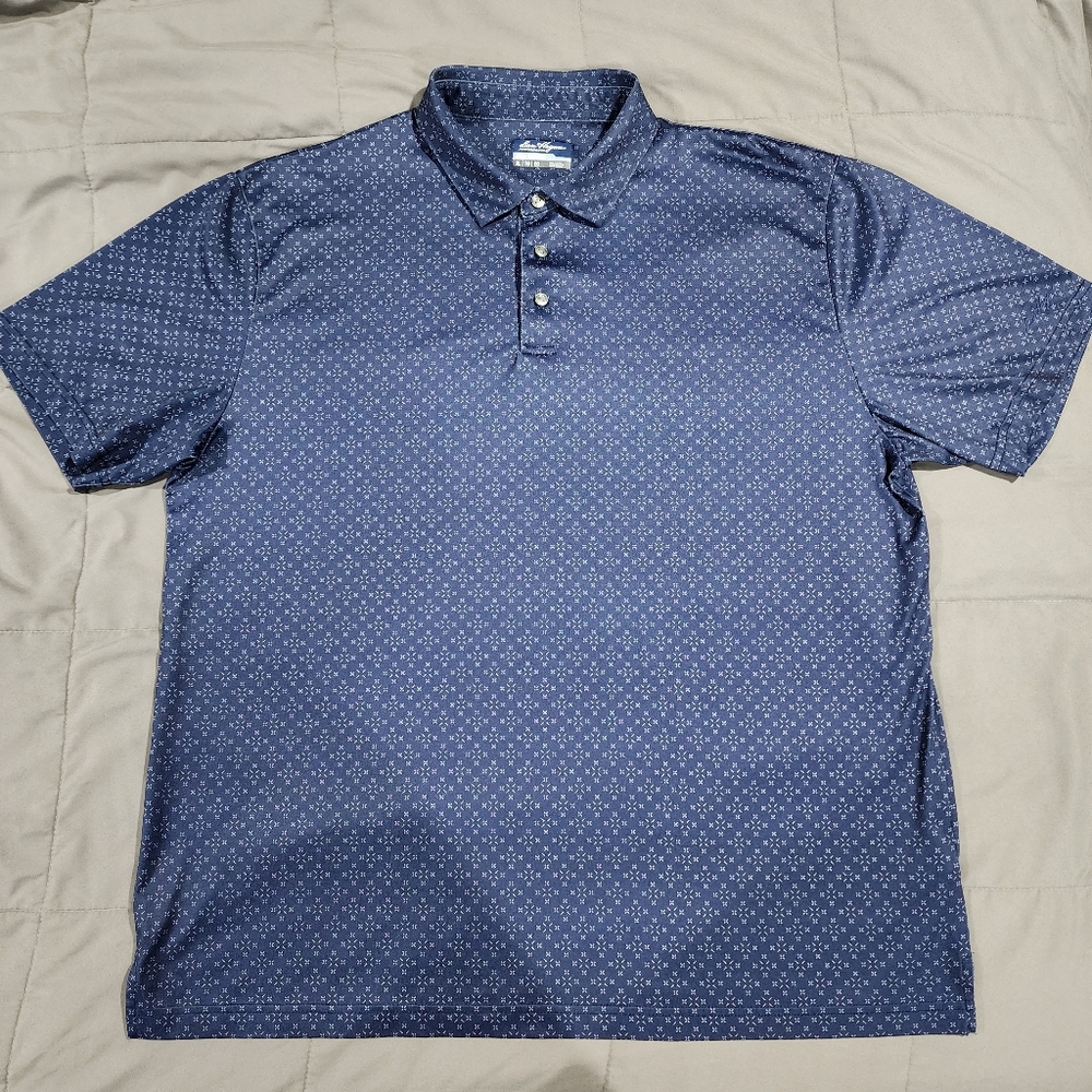 Ben Hogan Navy Patterned Polo Shirt